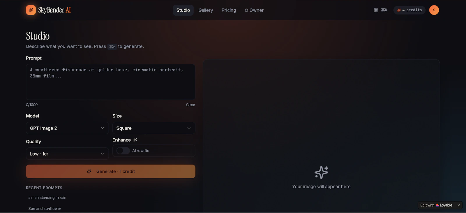 skerender ai screenshot 2
