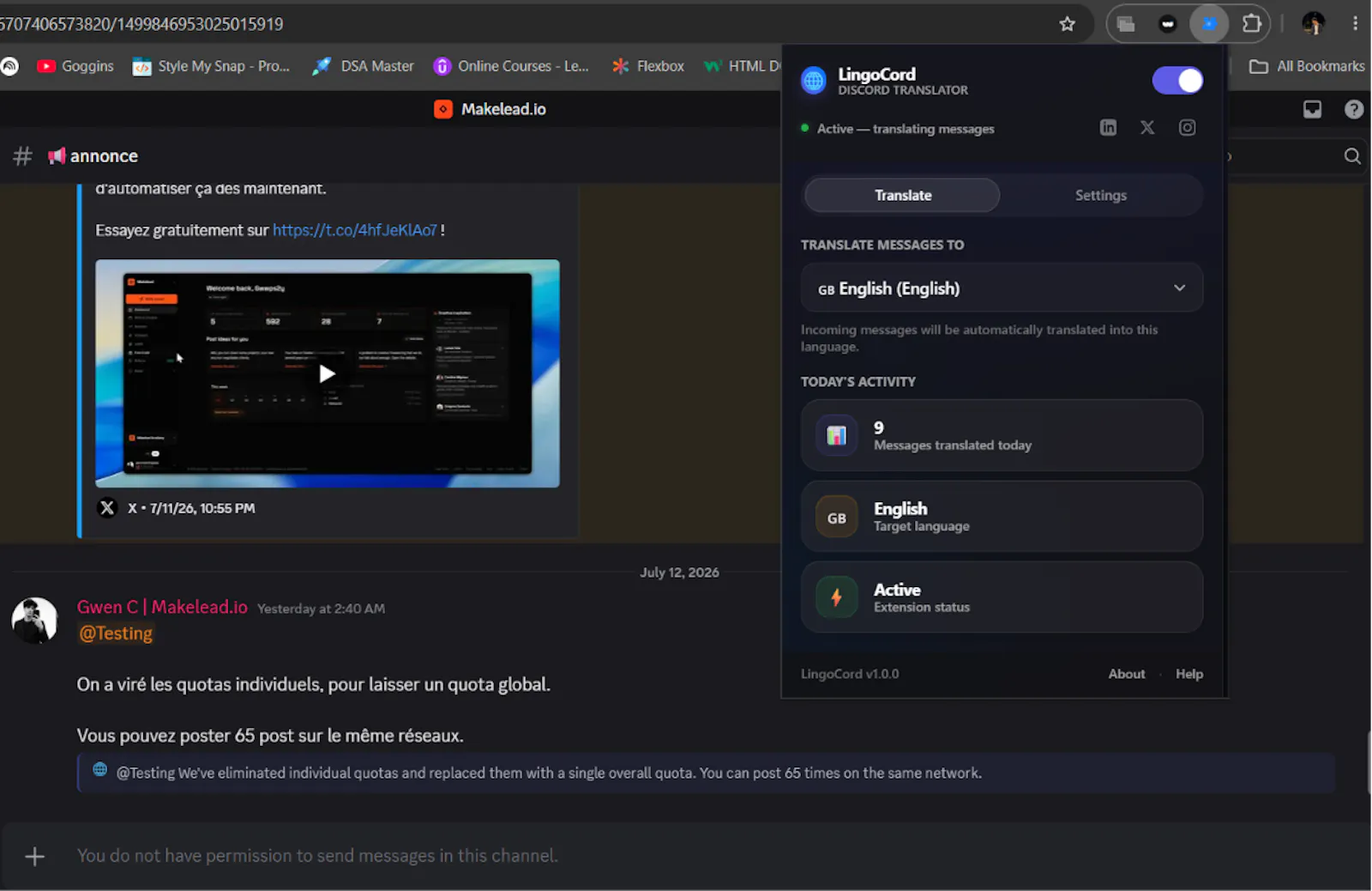 LingoCord screenshot 3