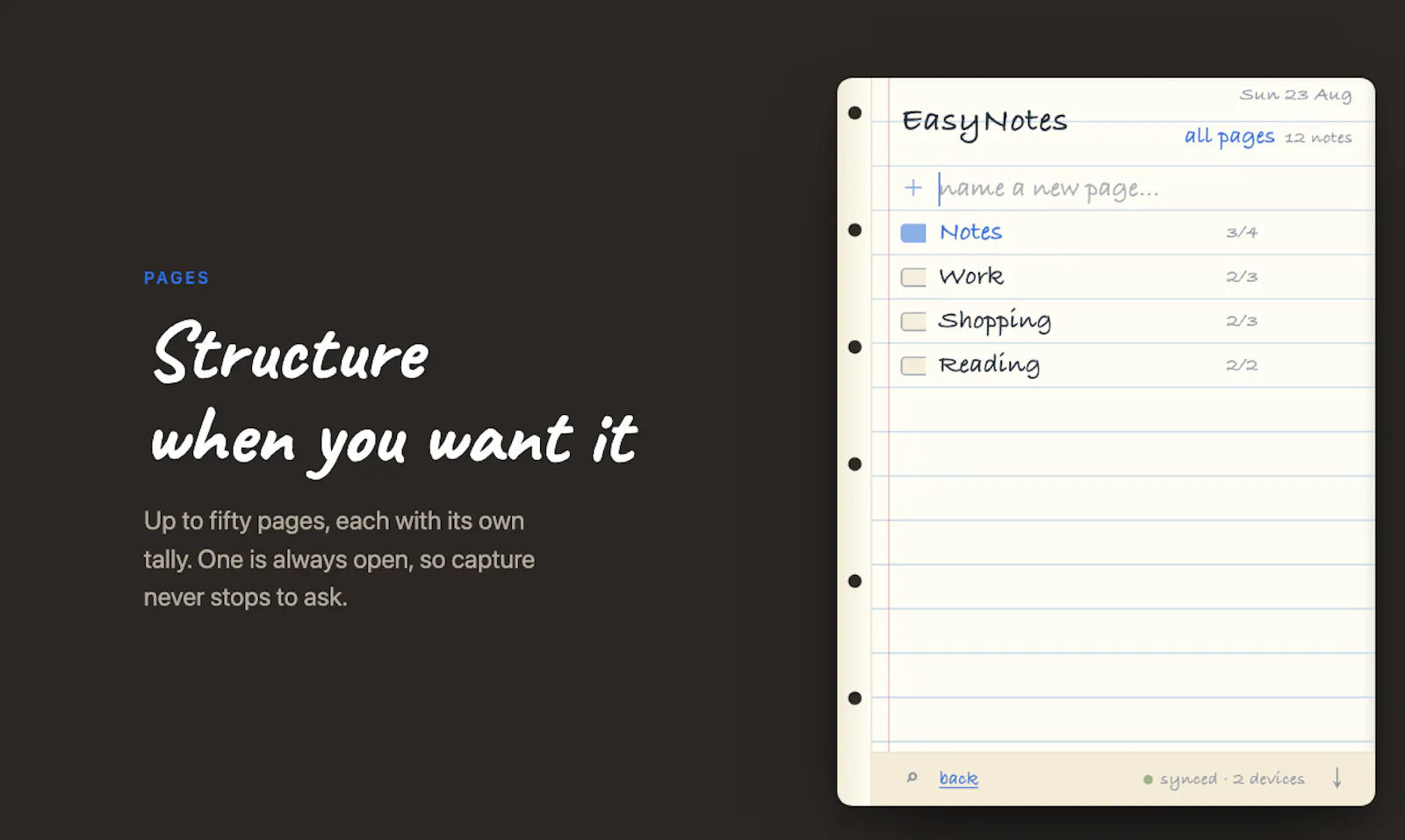 EasyNotes — pocket notebook for browser screenshot 3