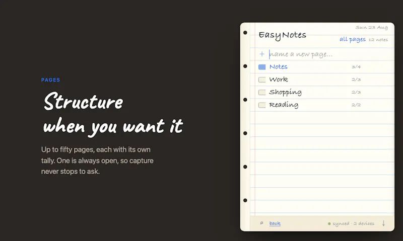 EasyNotes — pocket notebook for browser screenshot 3