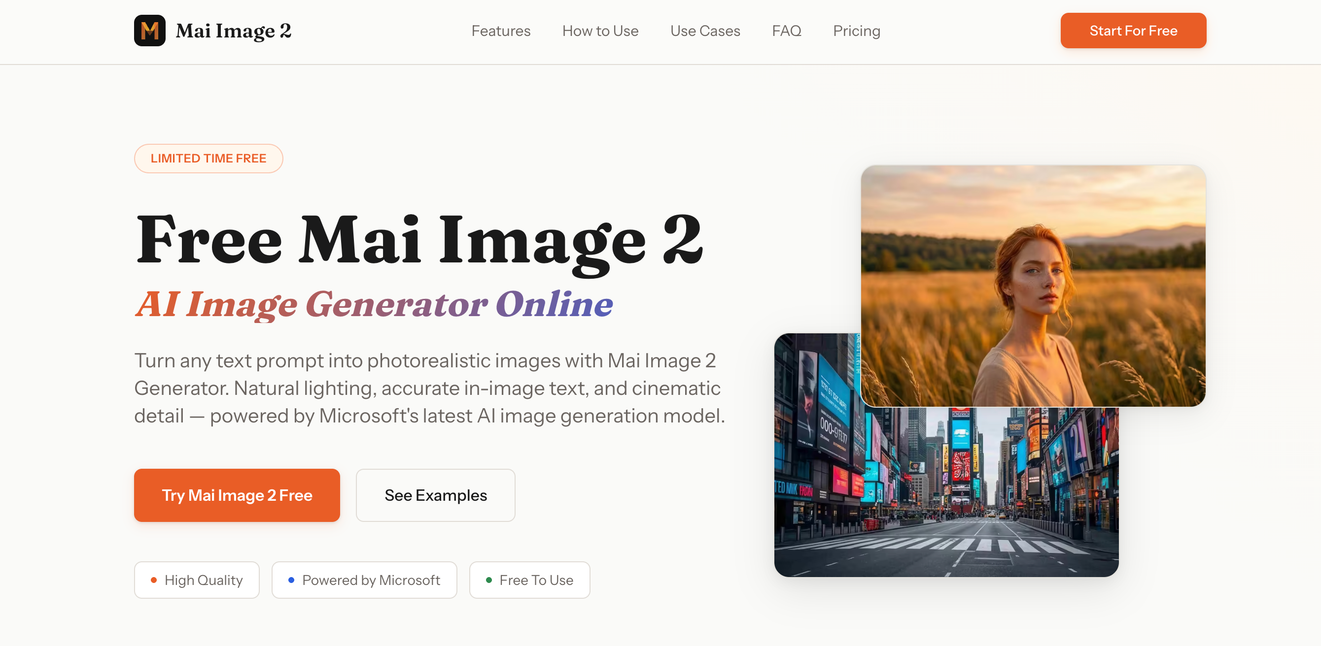 Free Mai Image 2 - AI Image Generator  gallery image