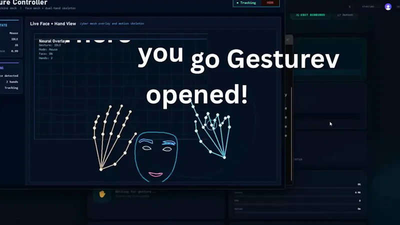 GestureV screenshot 1 (video preview)