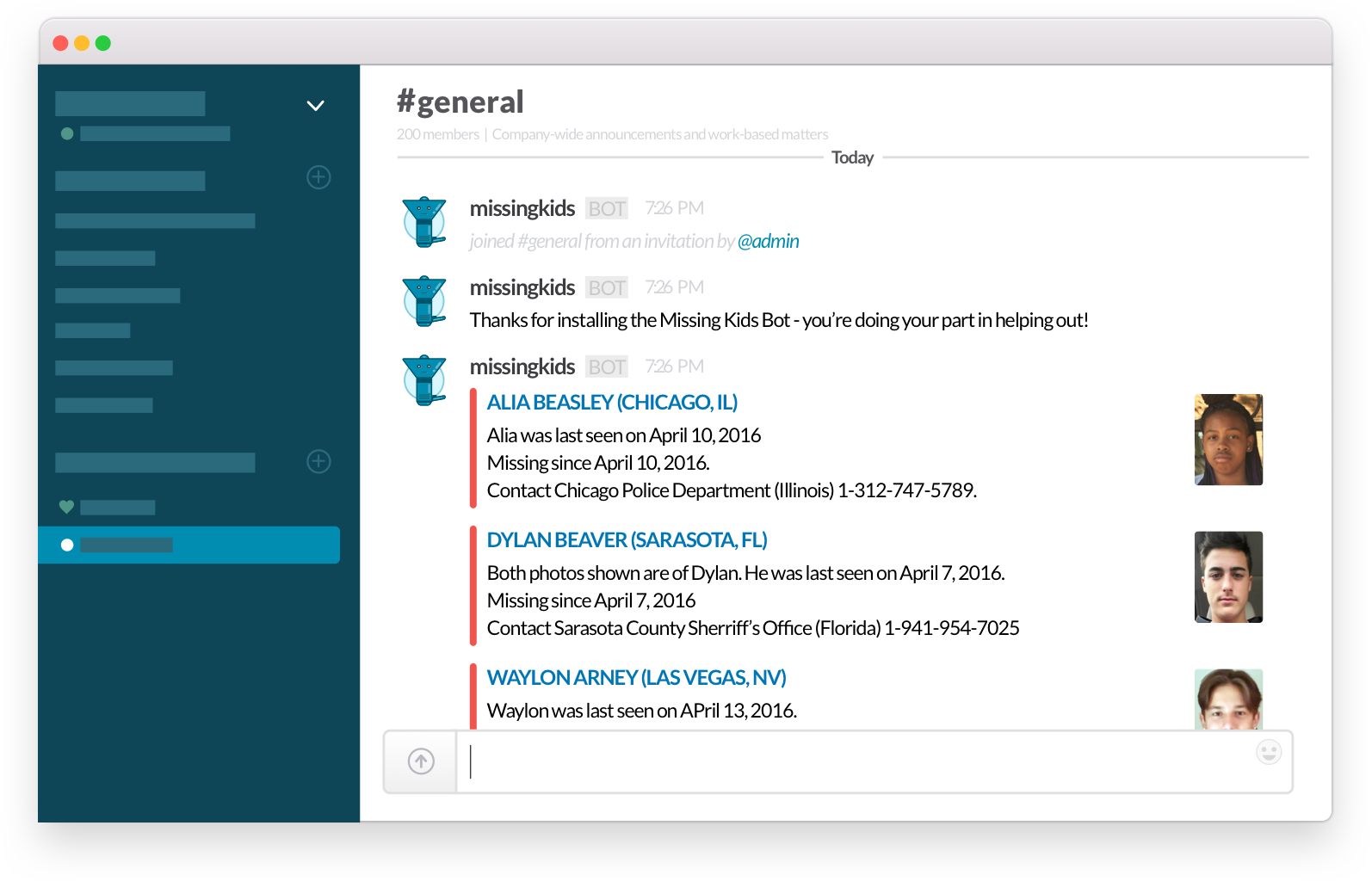 MissingKidsBot gallery image