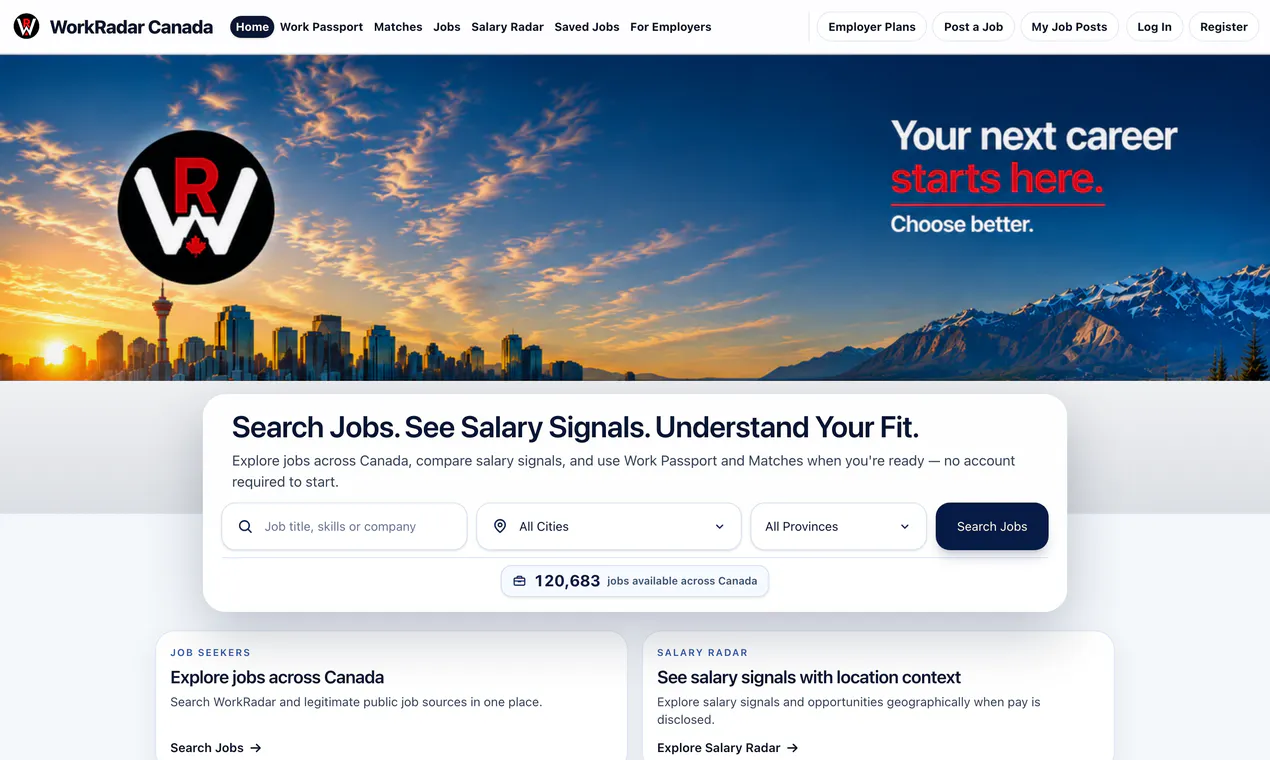 WorkRadar Canada 截图 1