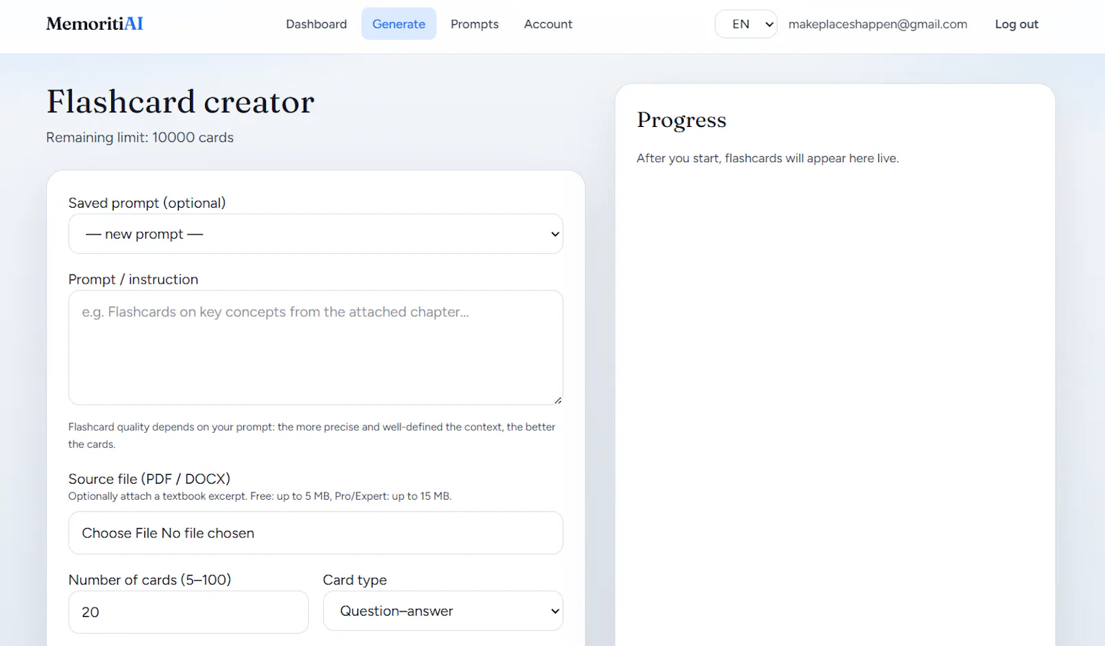 MemoritiAI.com screenshot 1