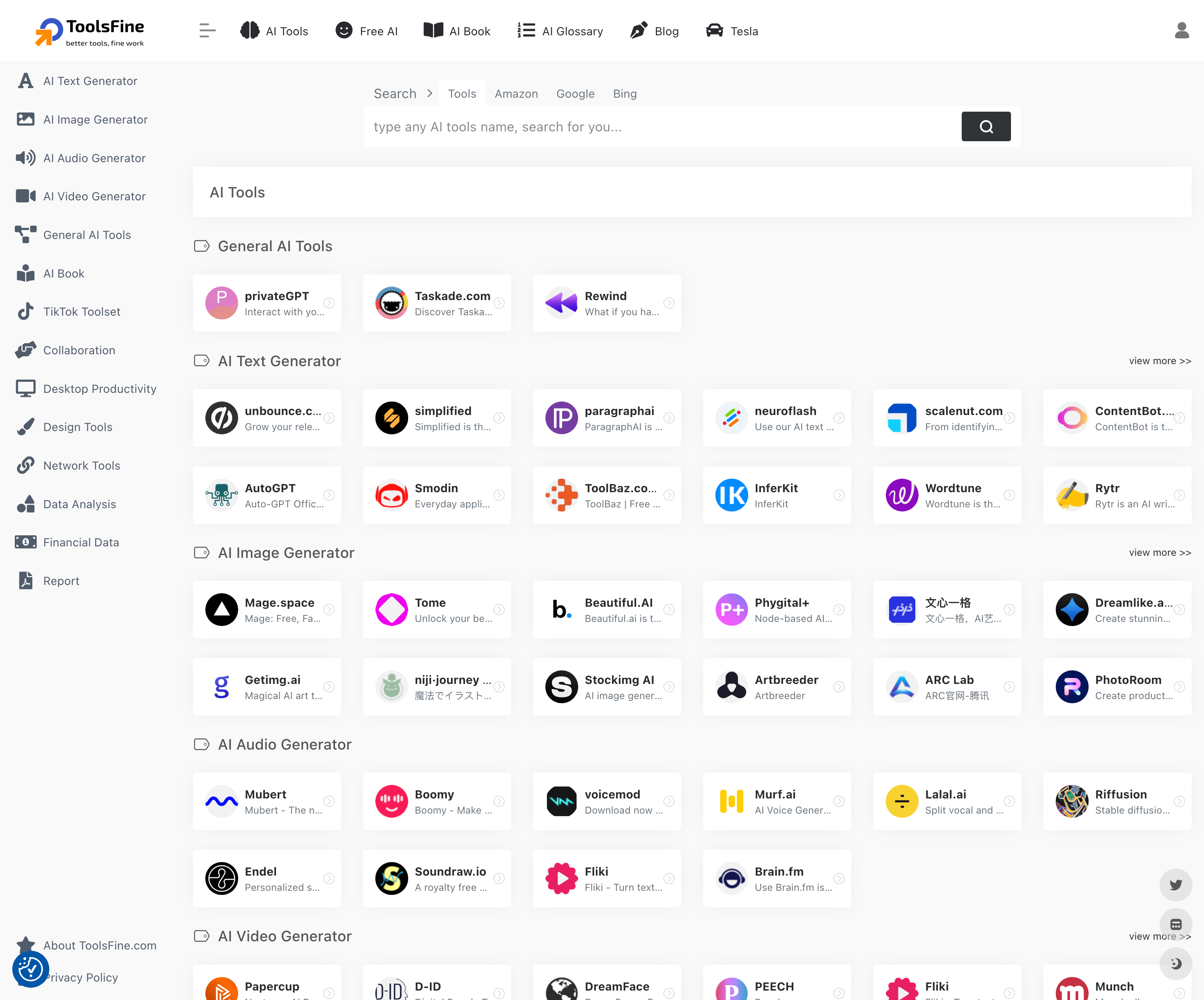 ToolsFine.com - Free AI Tools Collection screenshot 1