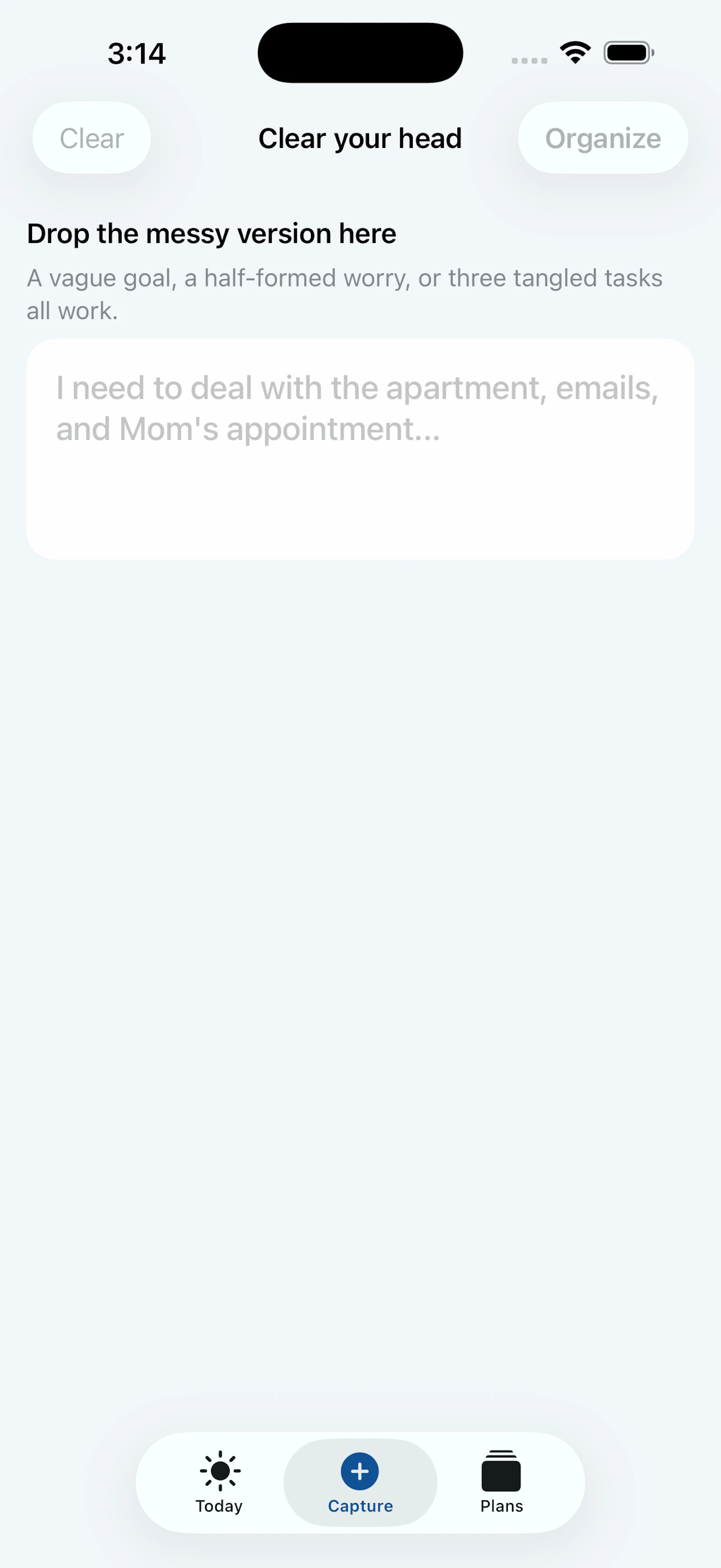 CalmPlan screenshot 2