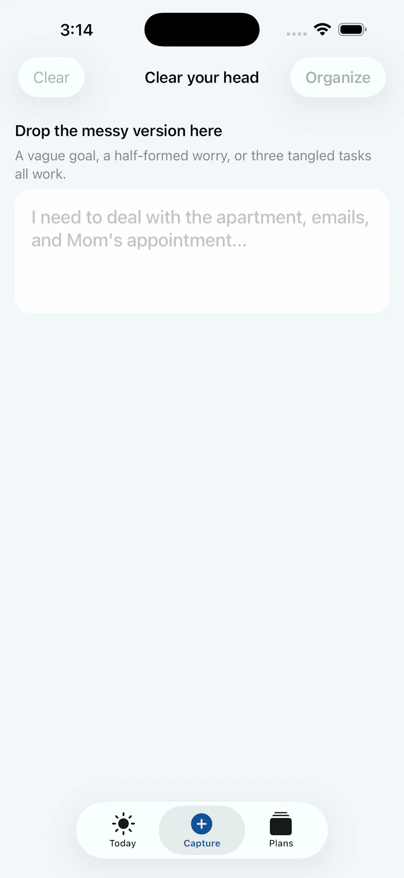 CalmPlan screenshot 2