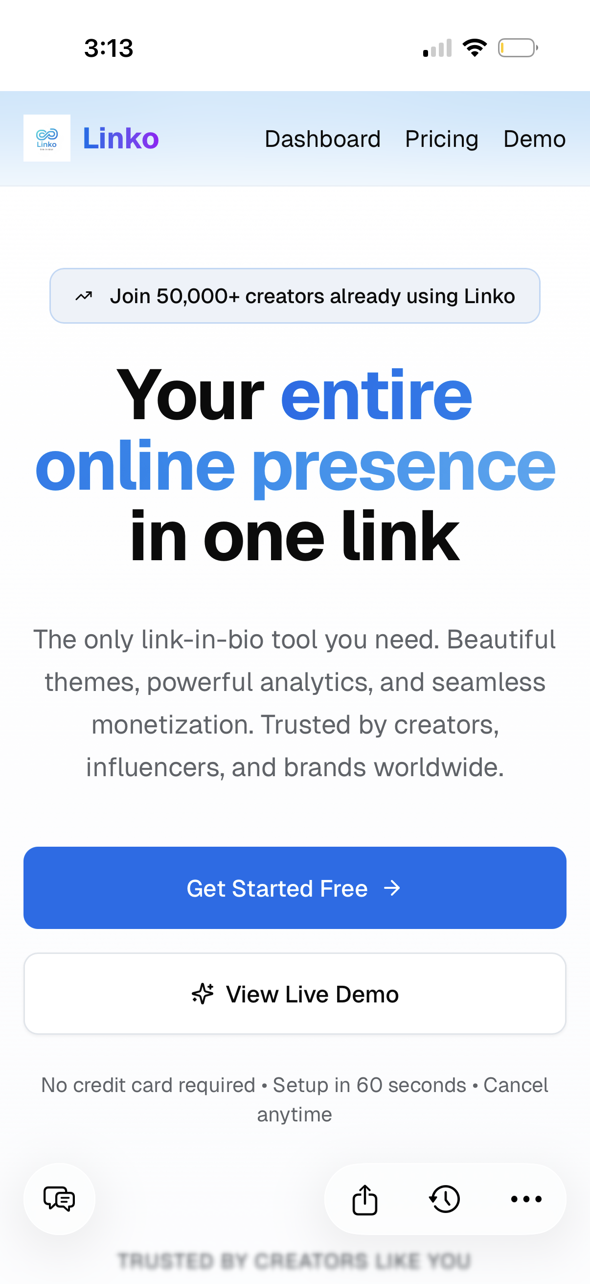 Linko - Main product screenshot demonstrating key features and user interface