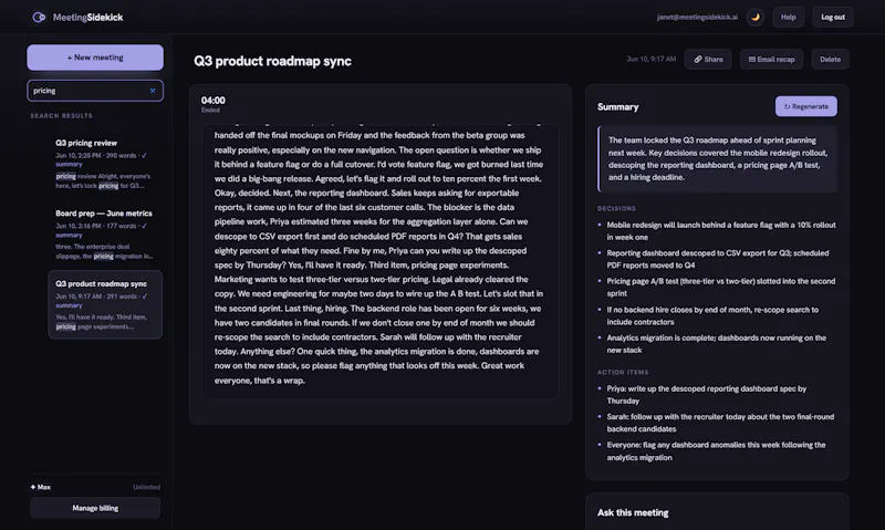 MeetingSidekick screenshot 5