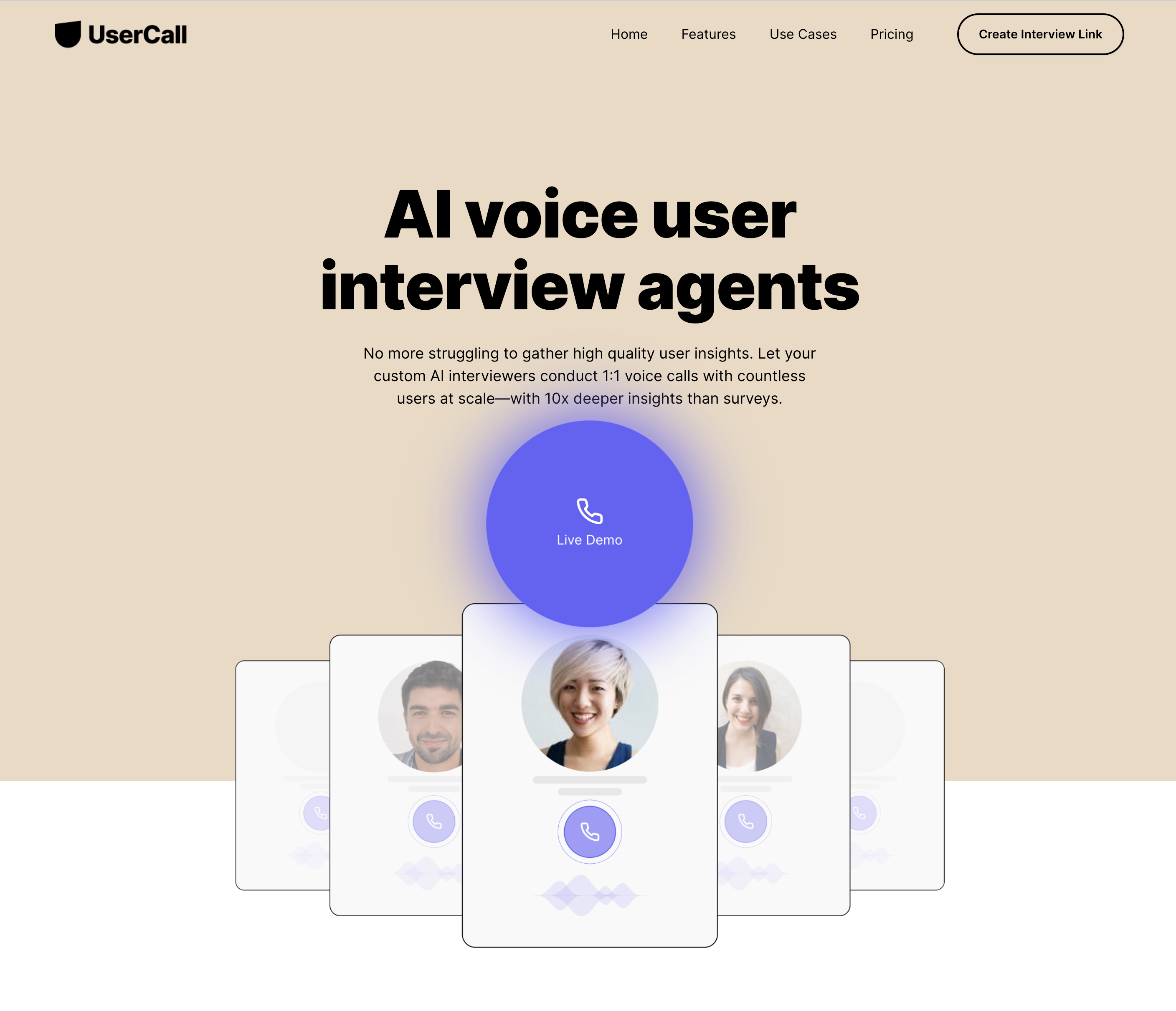 usercall - AI Voice User Interviews