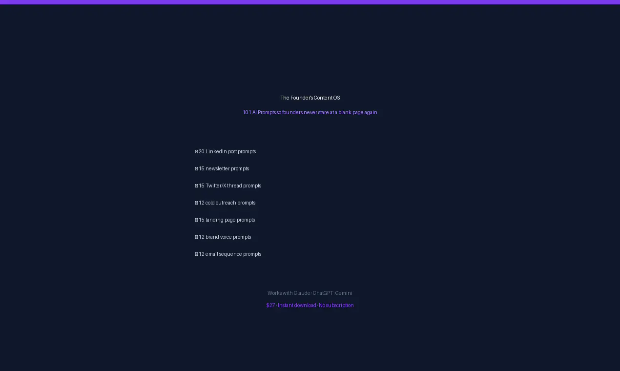 The Founder's Content OS gallery image
