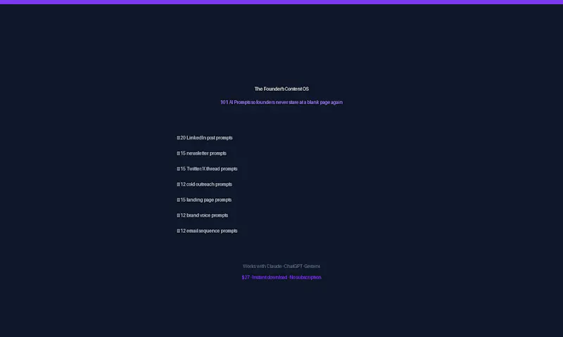 The Founder's Content OS screenshot 1
