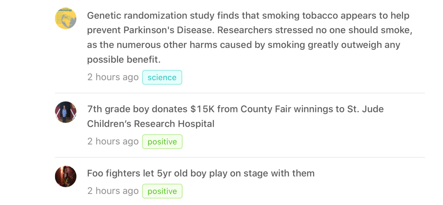 Not Depressing News Image
