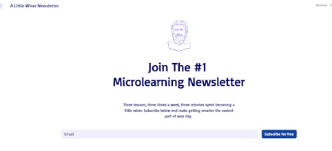 A Little Wiser Newsletter gallery image