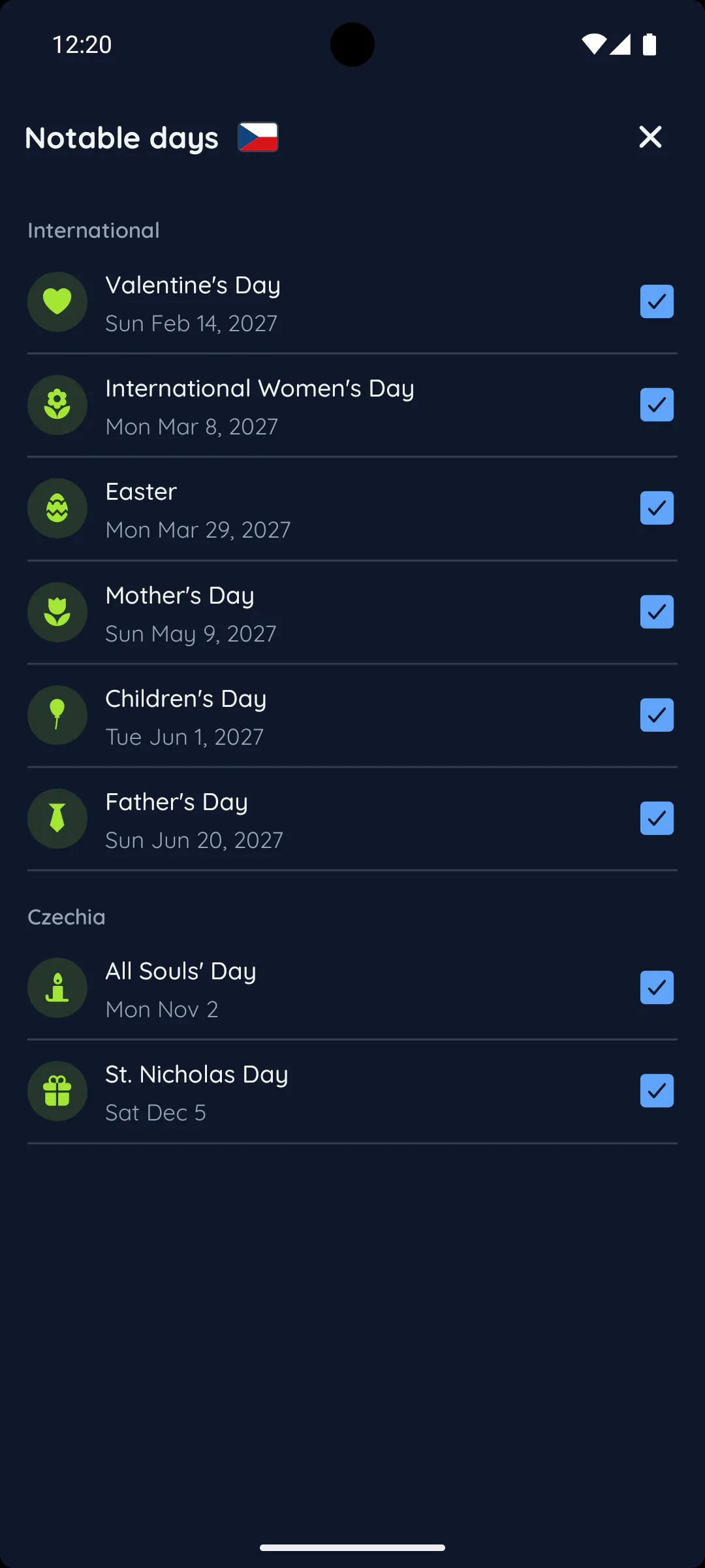 Birthday and Name Day Reminder gallery image