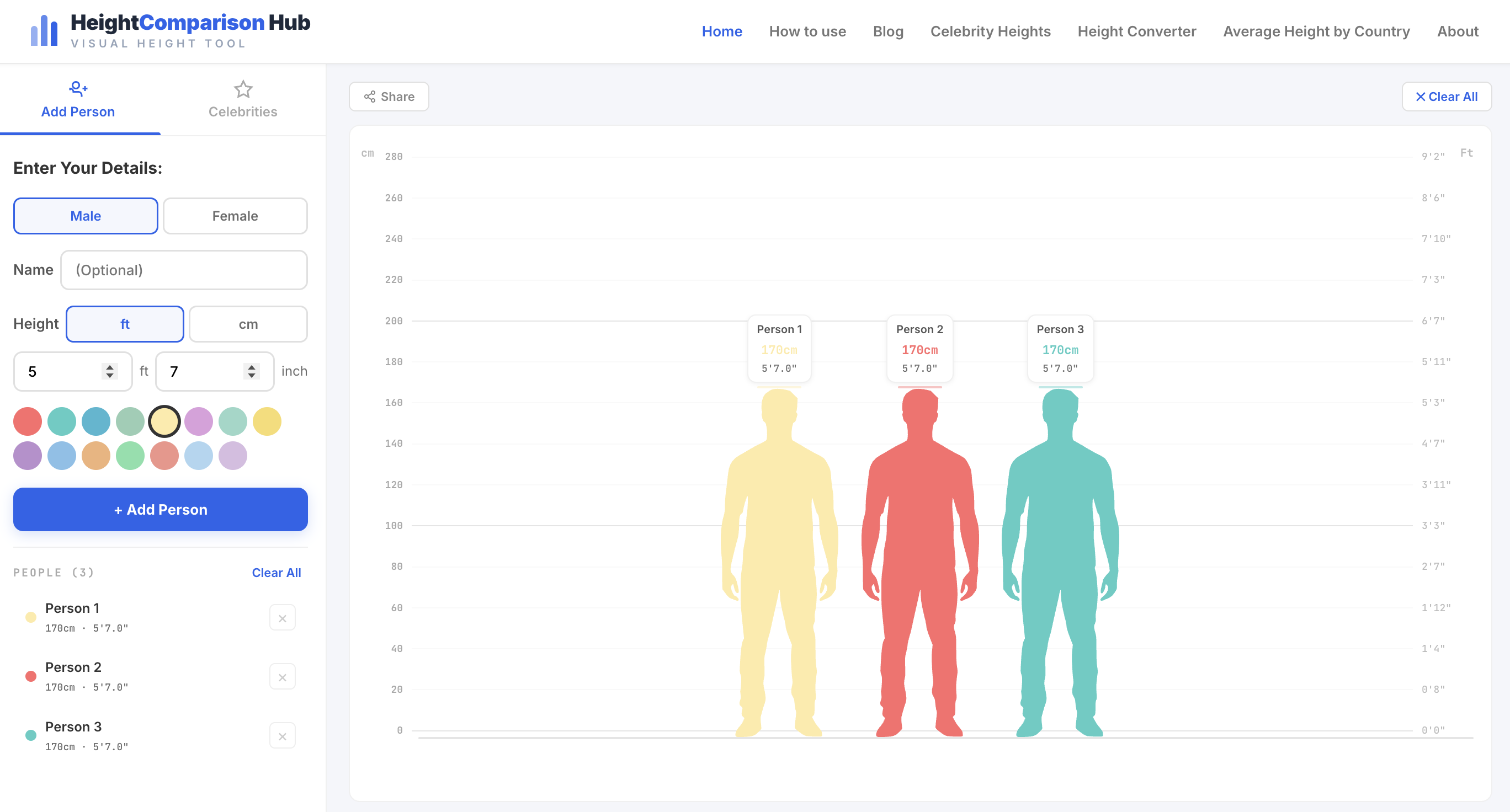 HeightComparison Hub gallery image