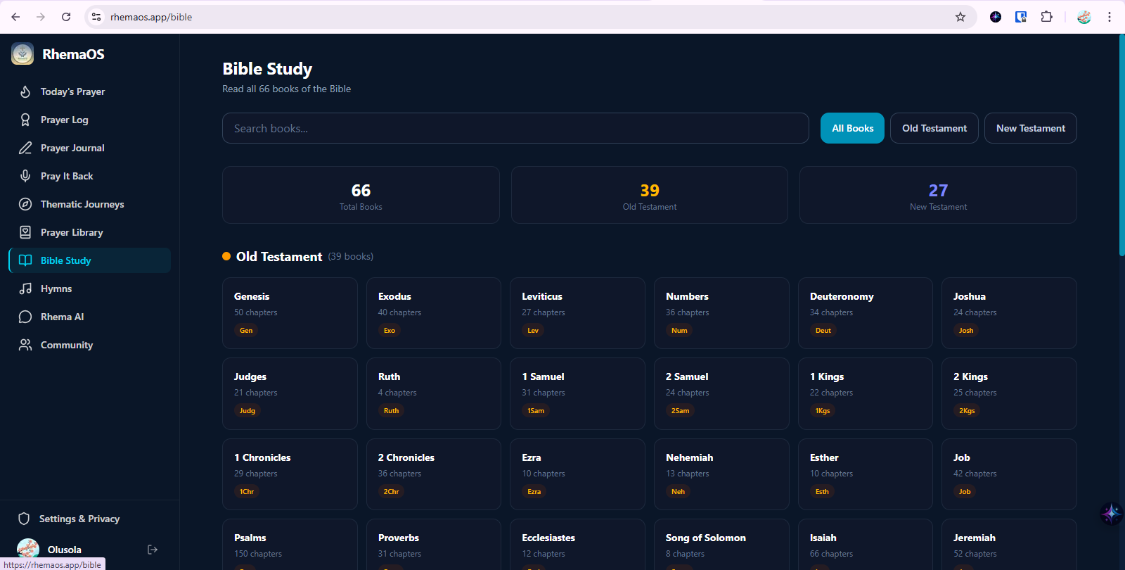 RhemaOS - Screenshot 5 showing product features and functionality