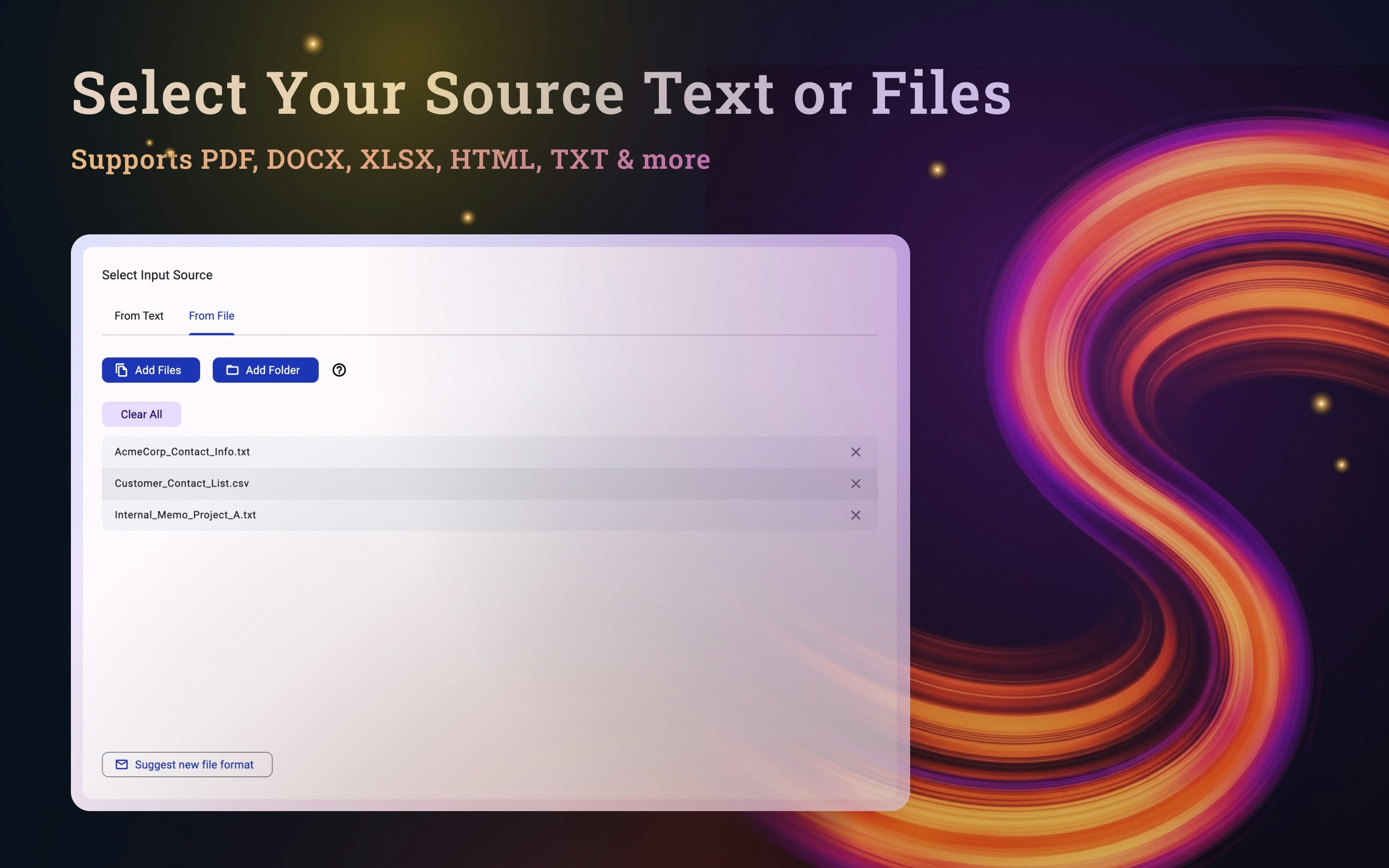 DataSieve: Text to Data gallery image