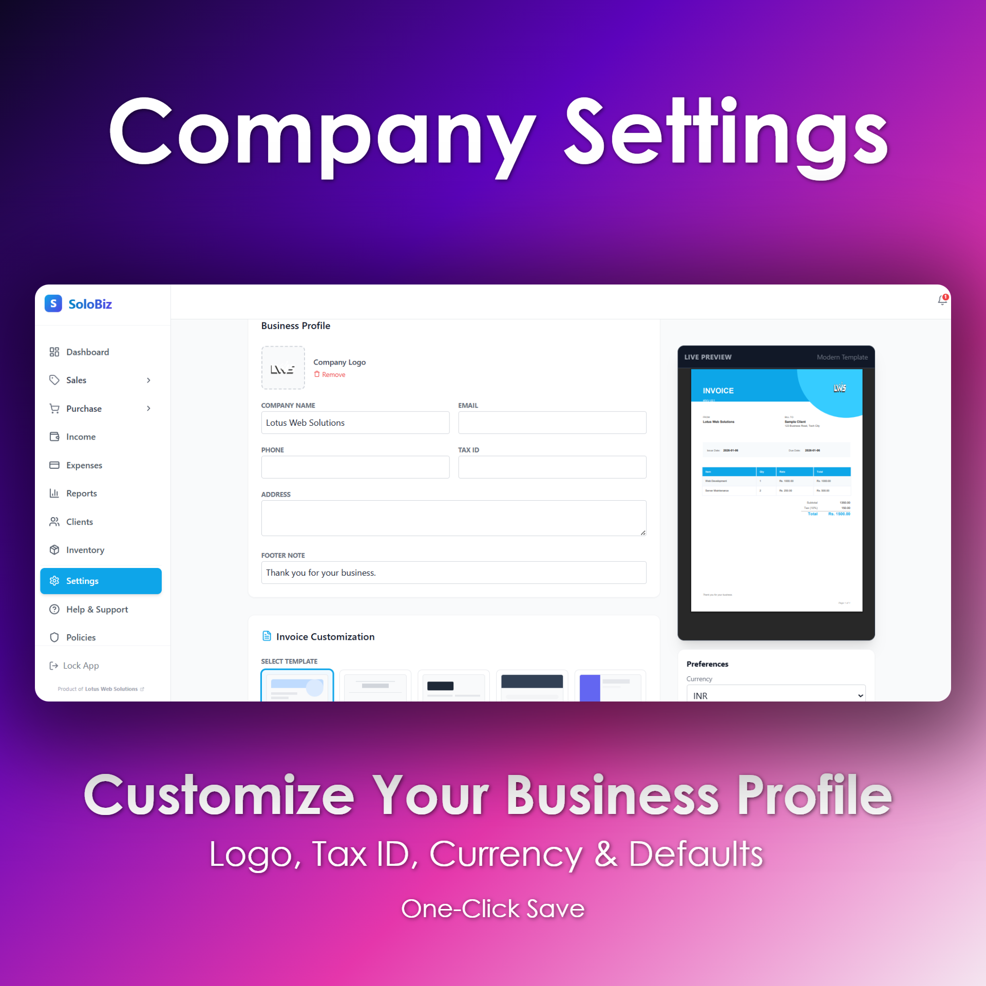 SoloBiz - Complete Business Management gallery image