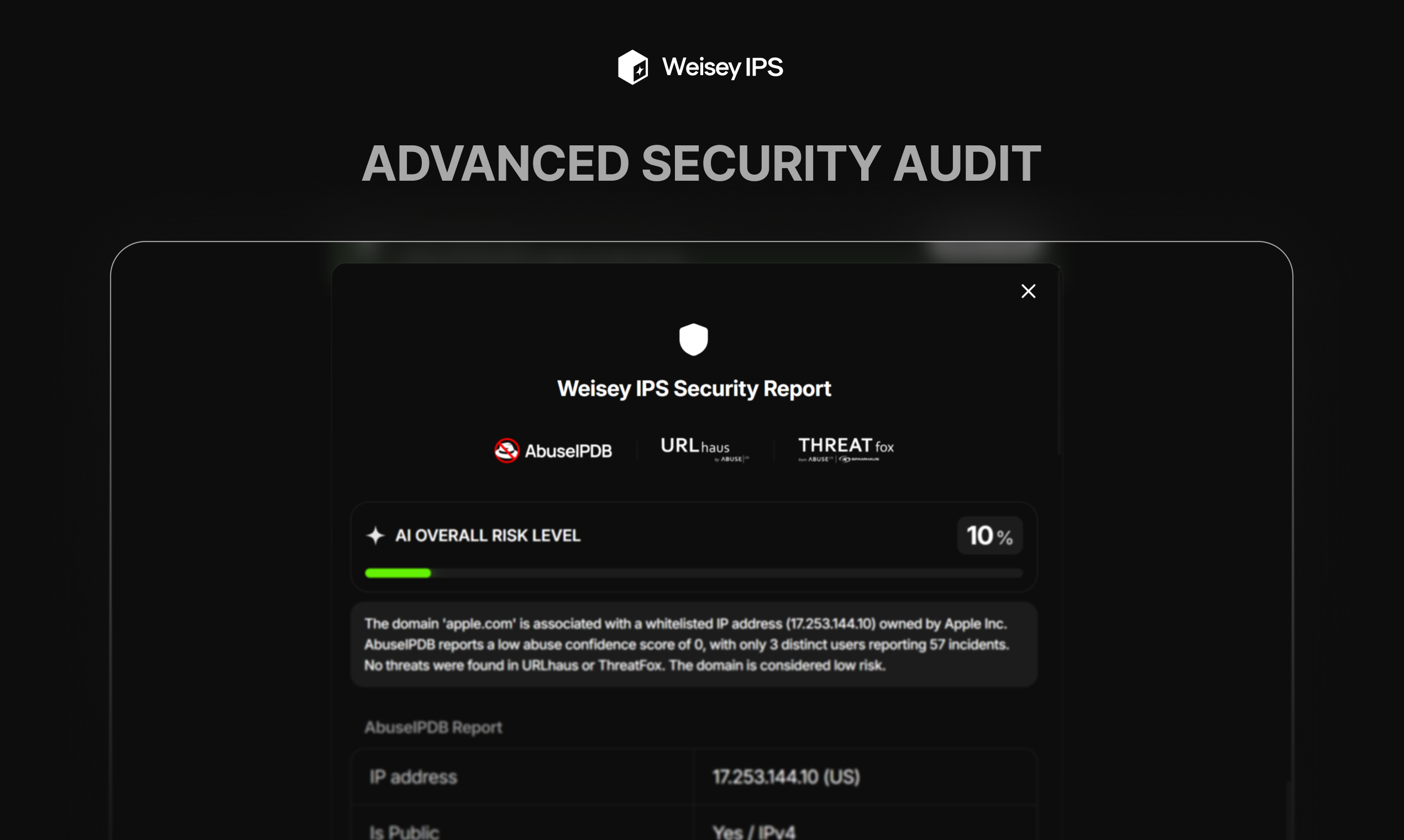 Weisey IPS - Screenshot 4 showing product features and functionality