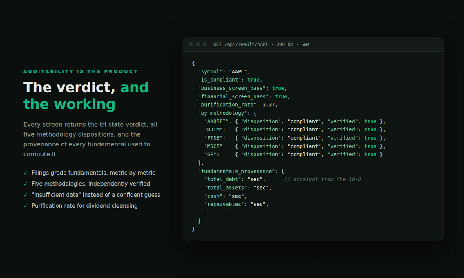 Halal Terminal API screenshot 2