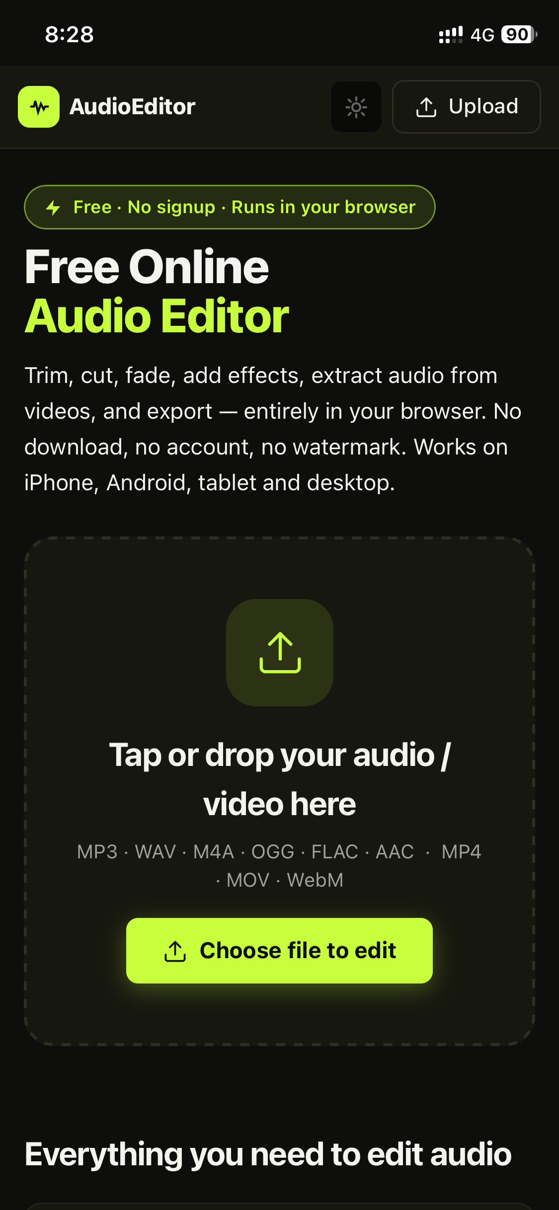 Free Online Audio Editor gallery image