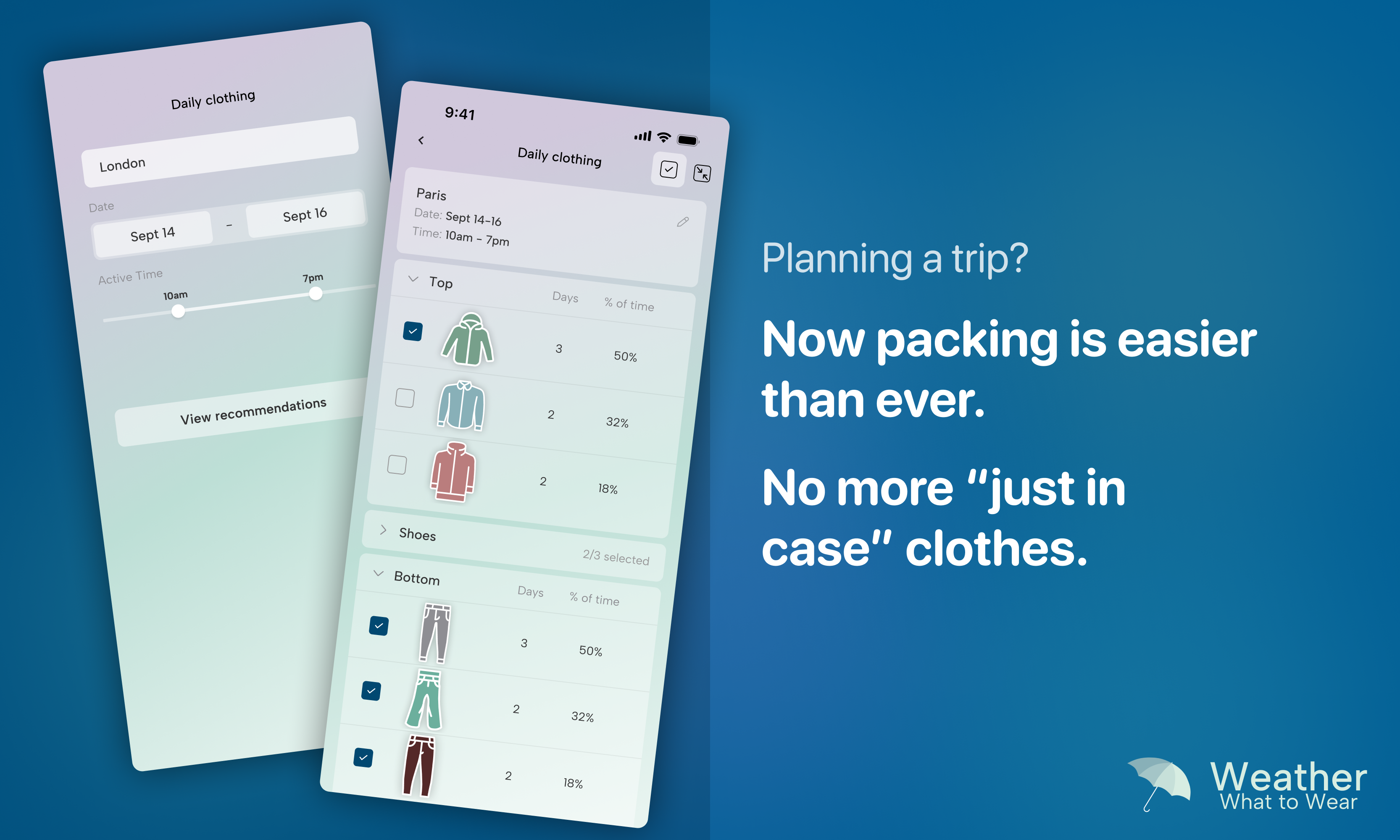 Weather: What to Wear - Screenshot 3 showing product features and functionality