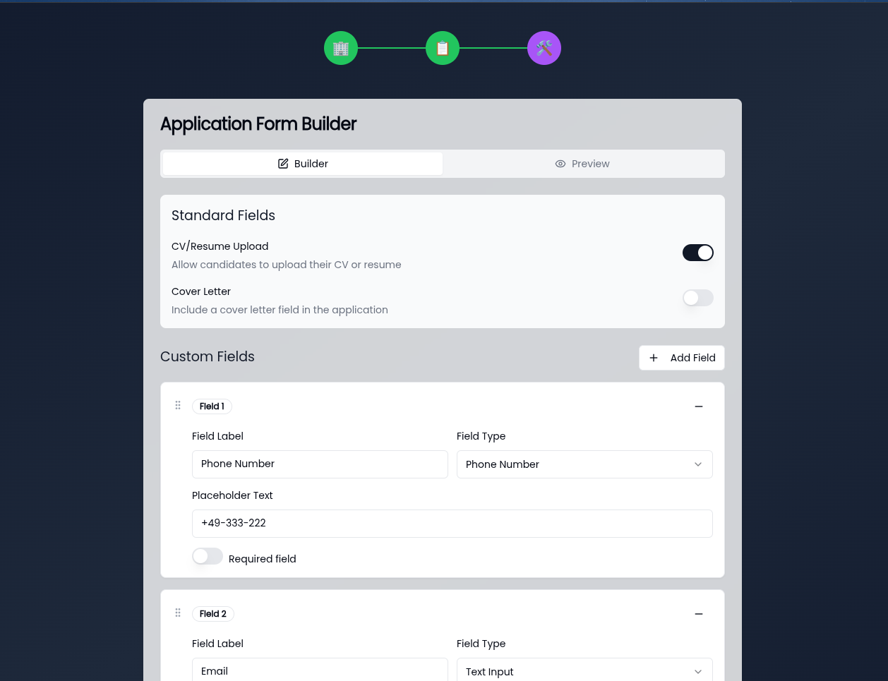 Recruity - Screenshot 2 showing product features and functionality