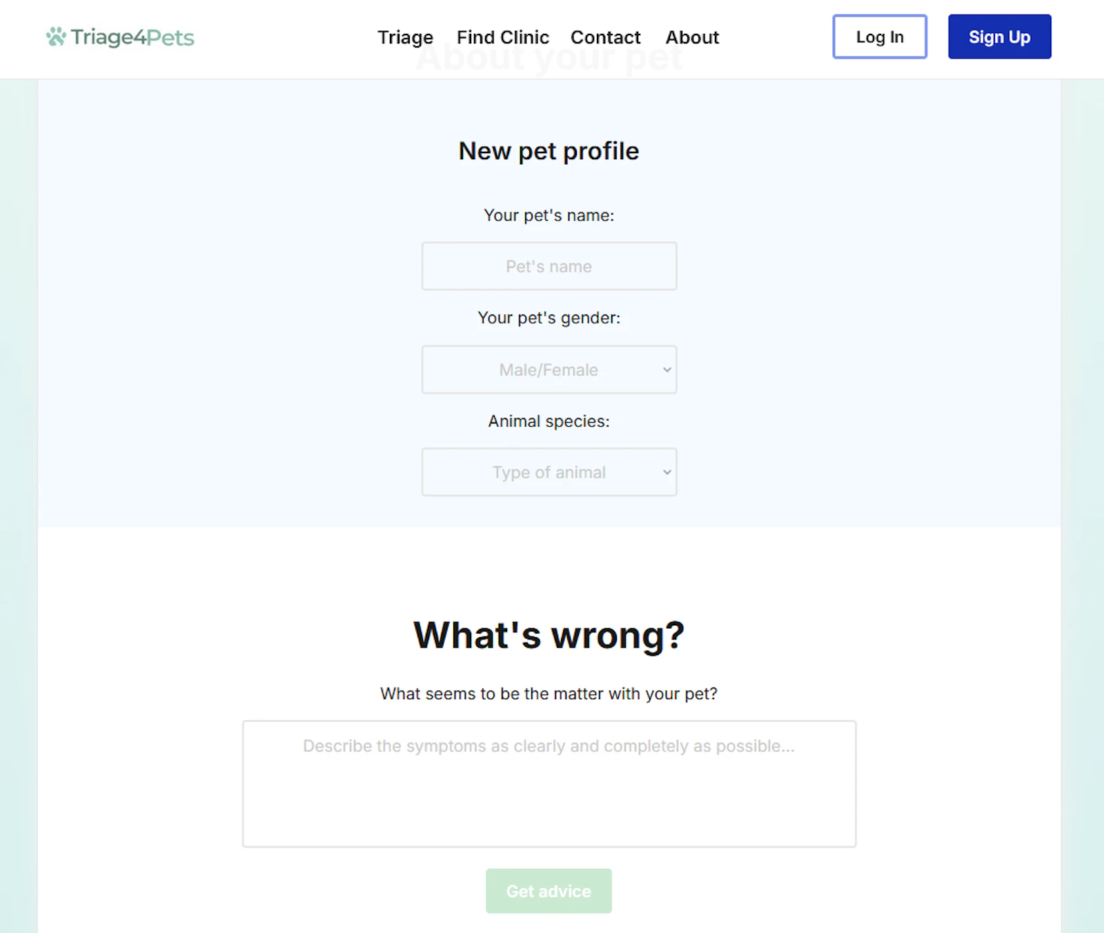 Triage4Pets screenshot 2