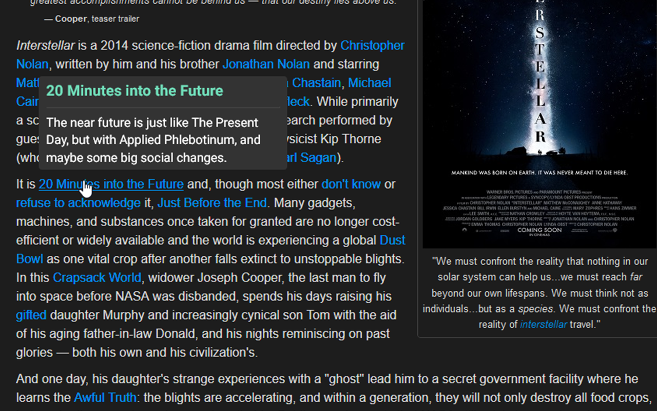 Laconic Hover for Tvtropes gallery image