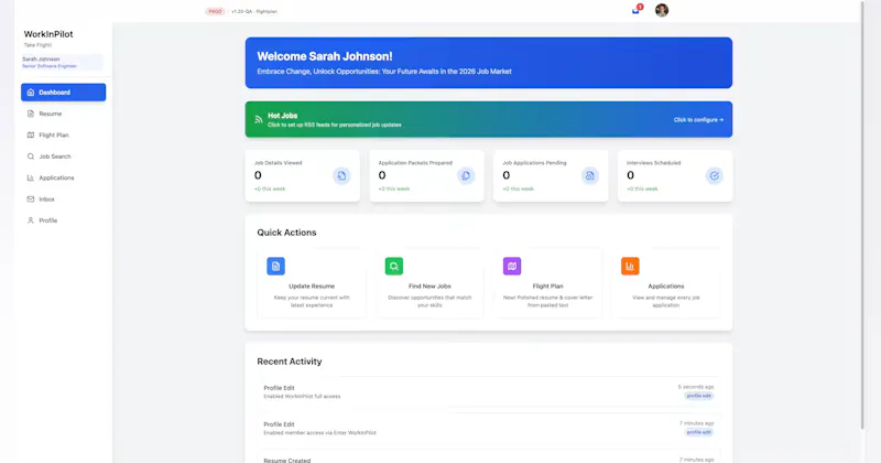 WorkInPilot screenshot 2