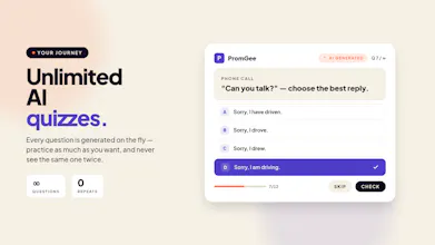 PromGee - AI English Learning App gallery image