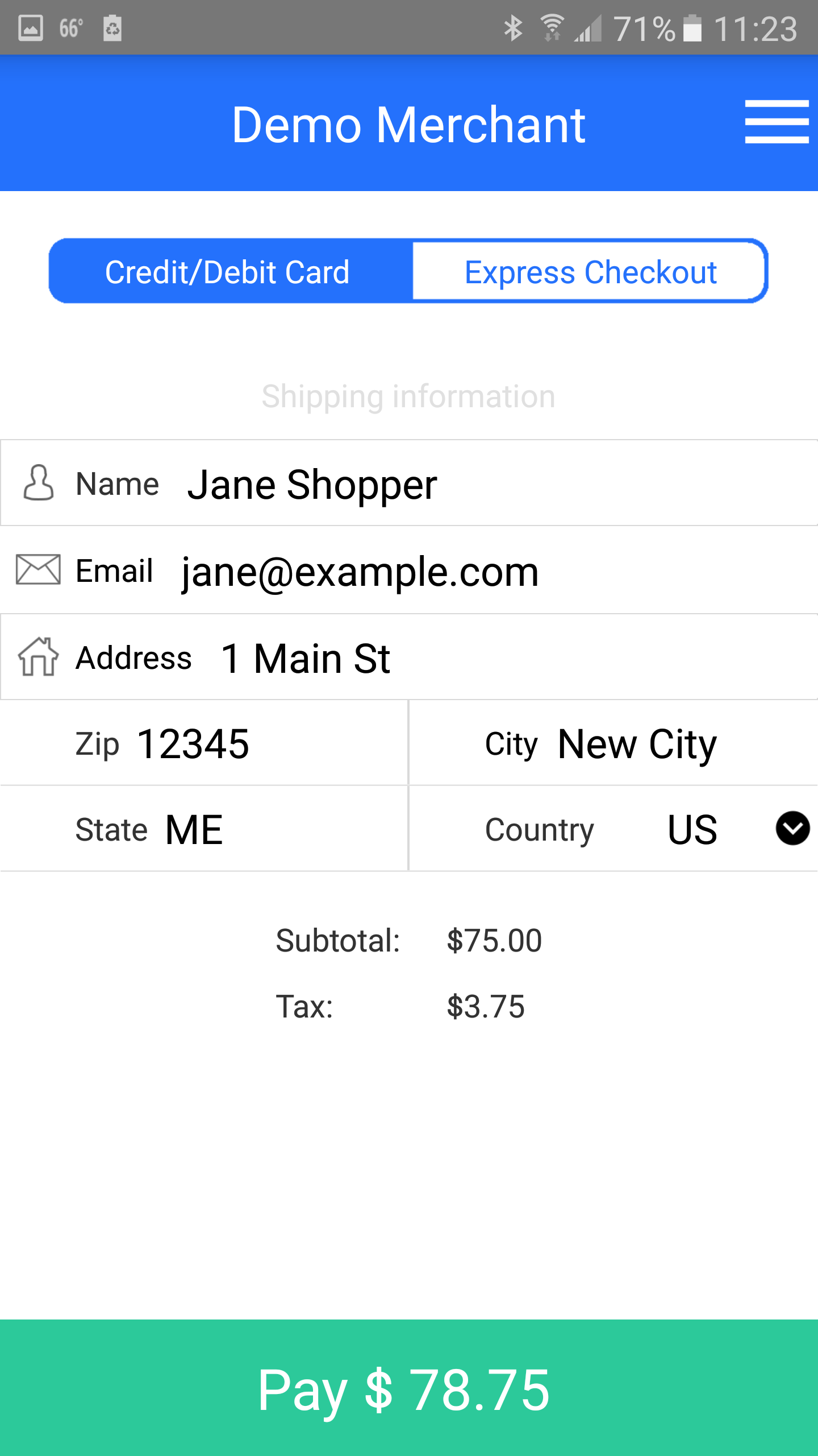 BlueSnap Android SDK gallery image
