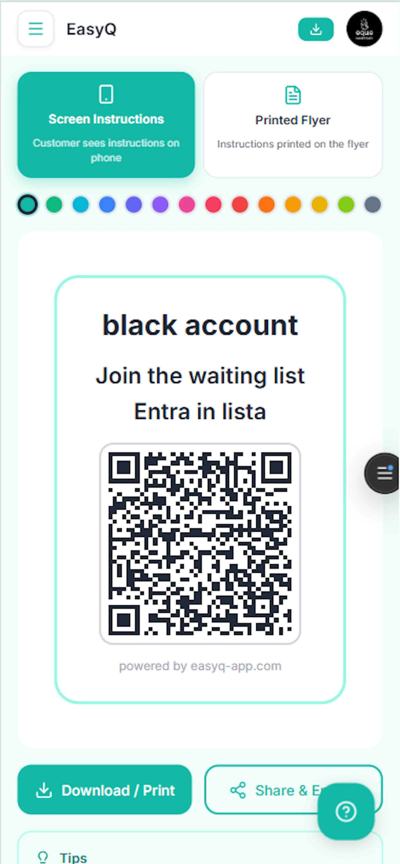 EasyQ — Digital Waitlist Management screenshot 1