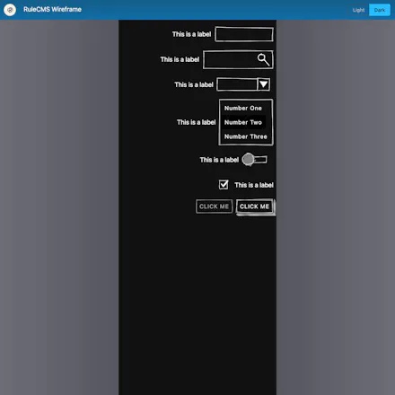 RuleCMS Wireframe gallery image