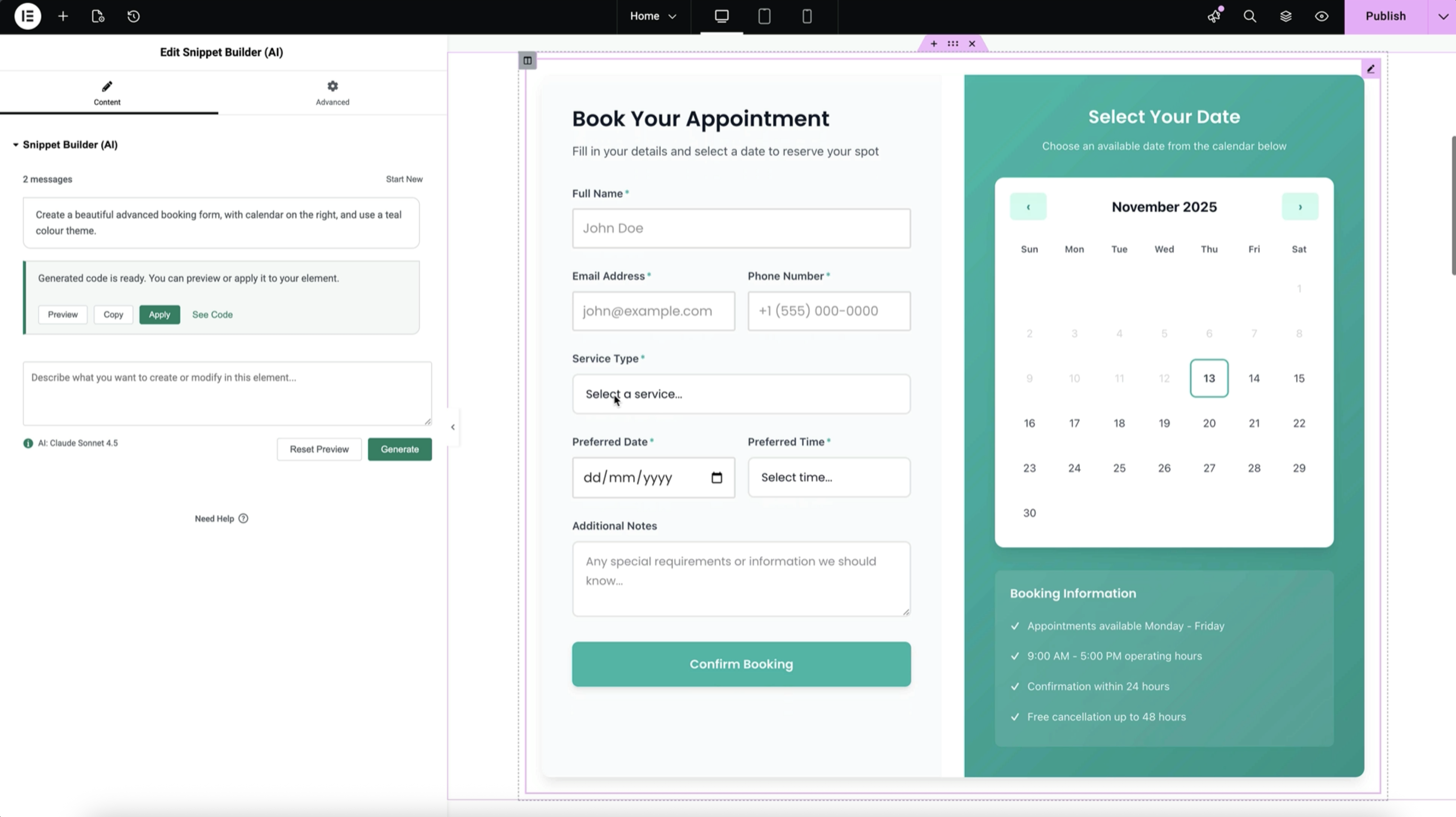 Powerful AI addons for Elementor - Screenshot 2 showing product features and functionality