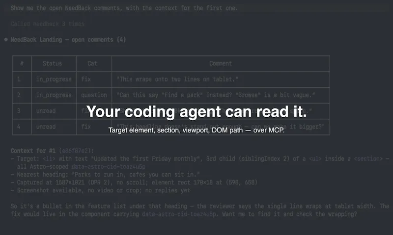 NeedBack screenshot 2