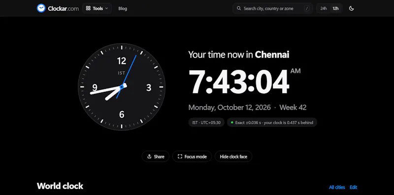 Clockar screenshot 1