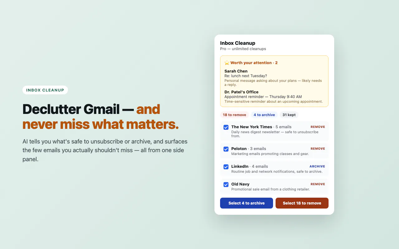 Inbox Cleanup gallery image