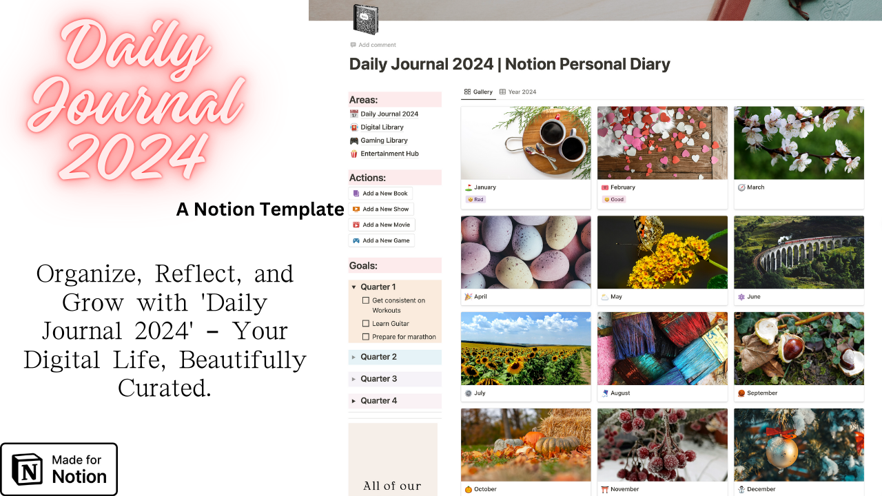 Mídia 6 de Notion Daily Journal 2024
