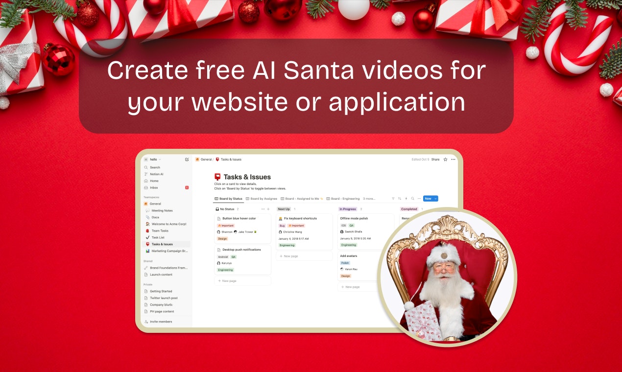 startuptile SaaS-y Santa by Trupeer.ai-Create fun Santa product videos from screen recordings