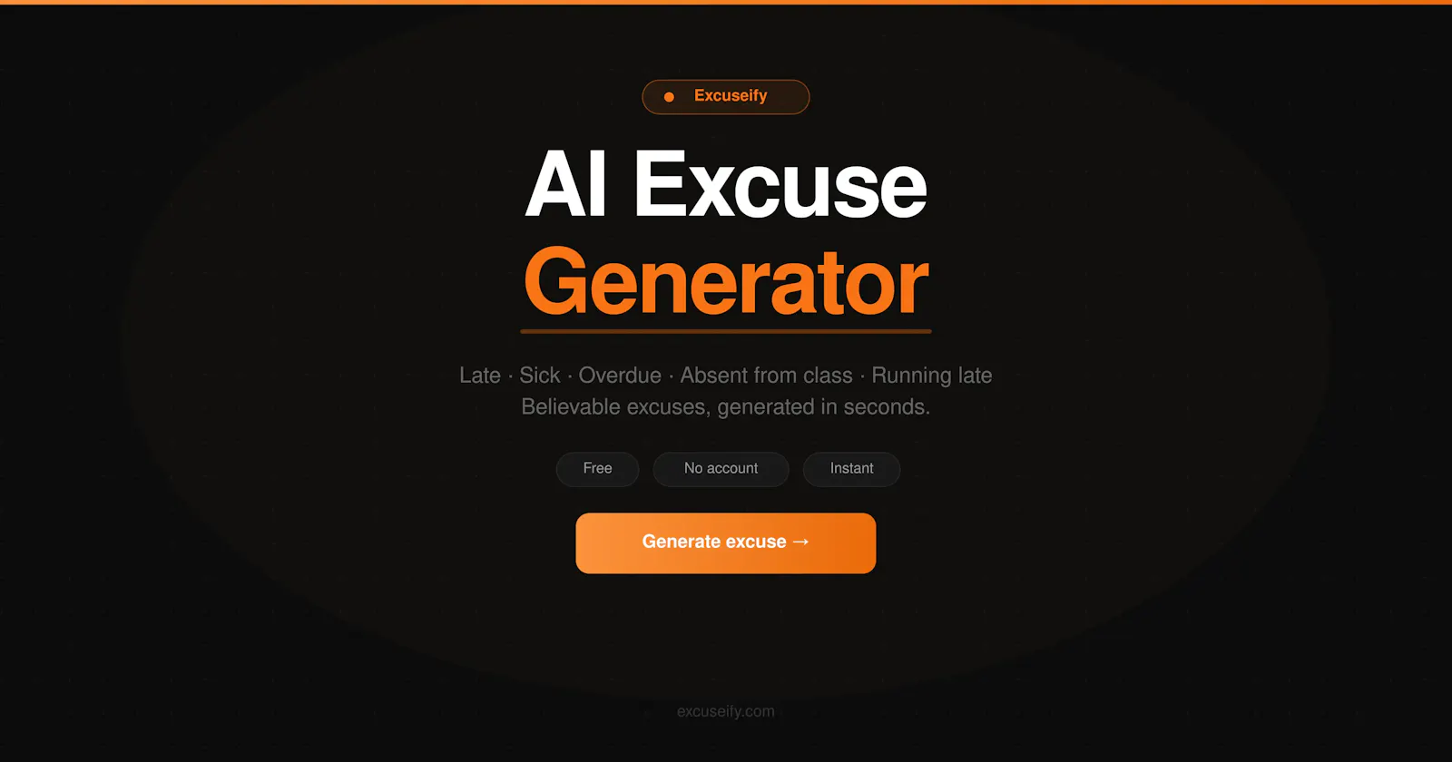 Excuseify screenshot 1