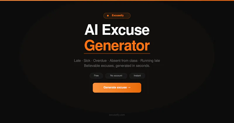 Excuseify screenshot 1