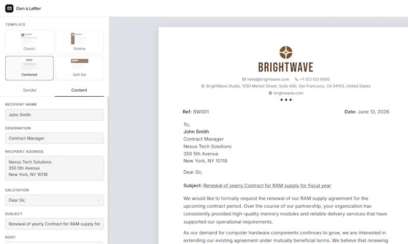 Gen A Letter screenshot 1