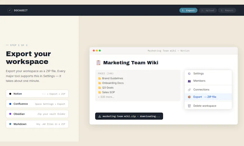 DocAudit: Knowledge Base Audits screenshot 2