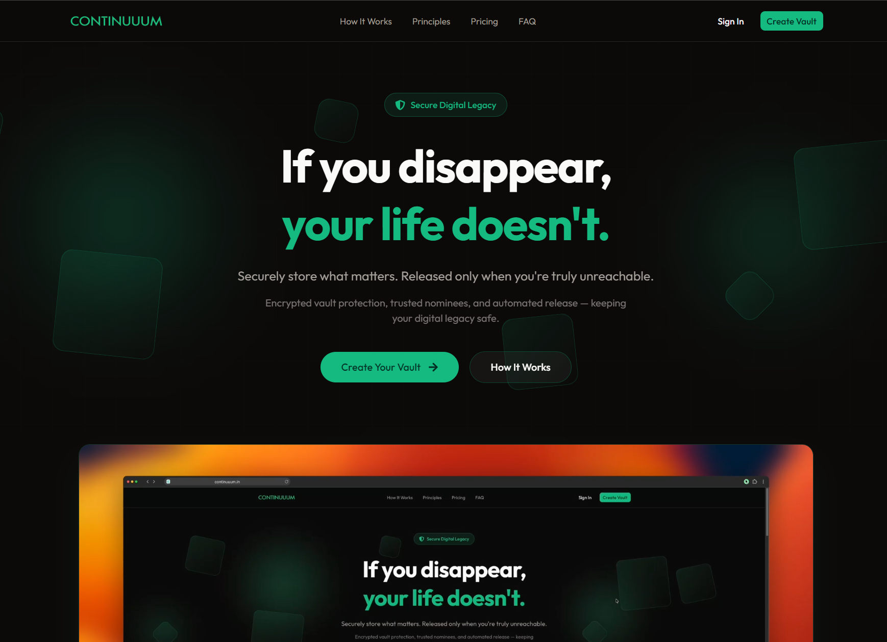 Continuuum - Main product screenshot demonstrating key features and user interface