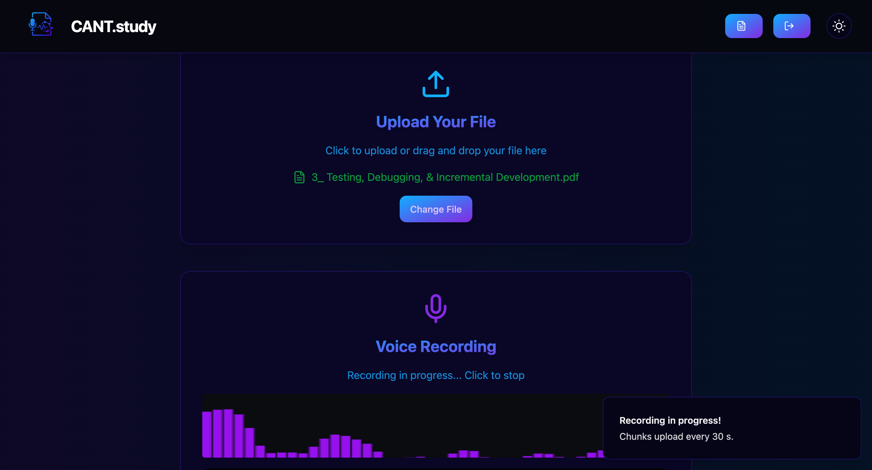 CANT ( Context Aware AI Note Taker)  gallery image