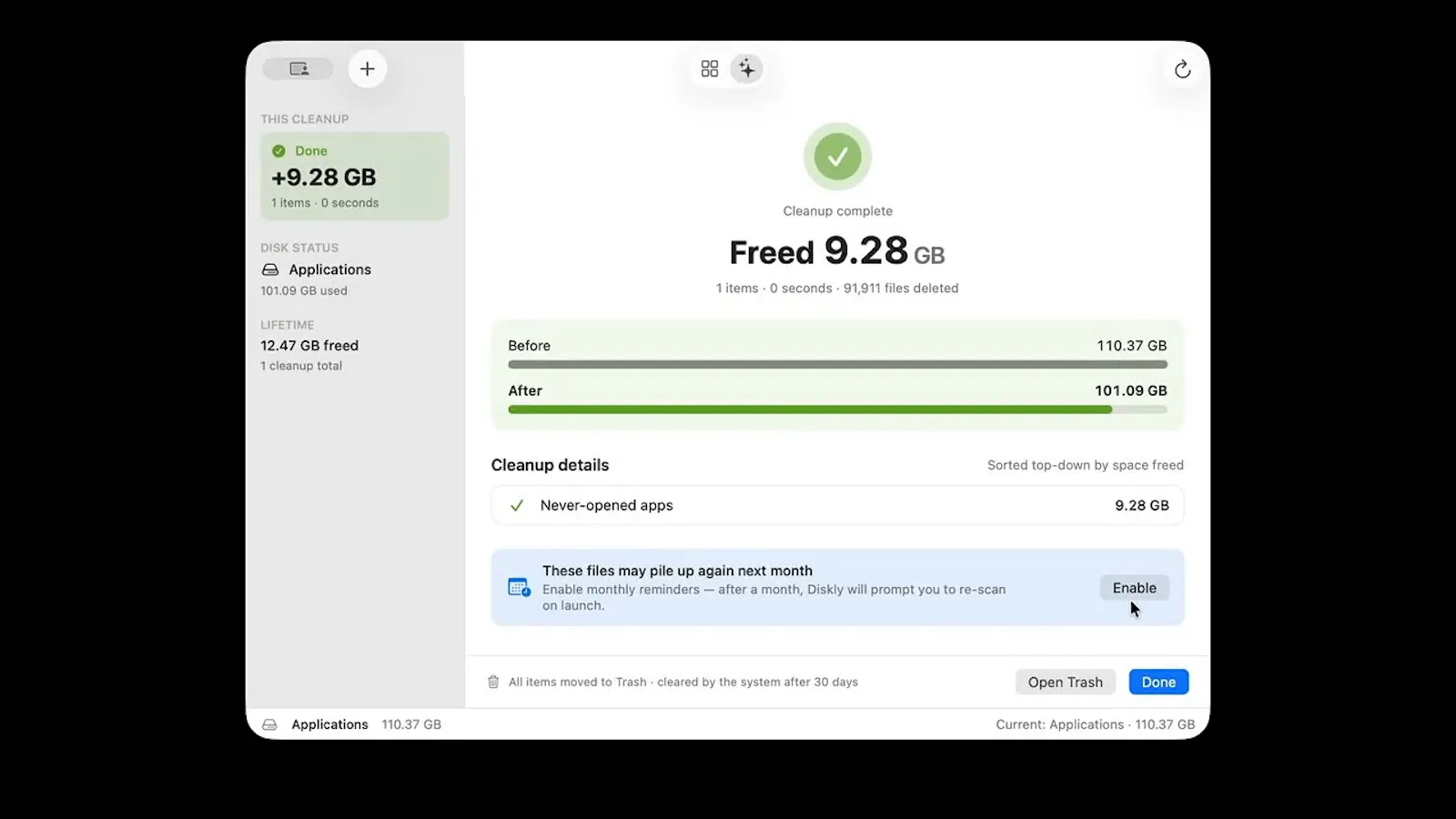 Diskly — See your Mac disk clearly screenshot 1 (video preview)