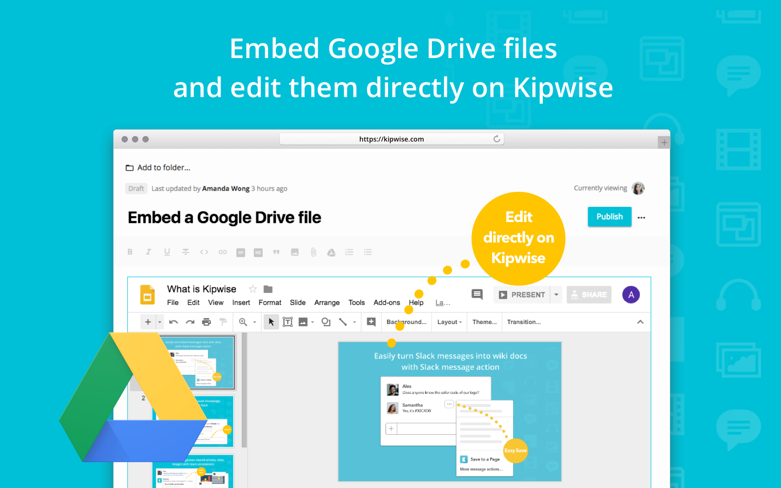 Kipwise 2.0 - Team Wiki built on Slack gallery image